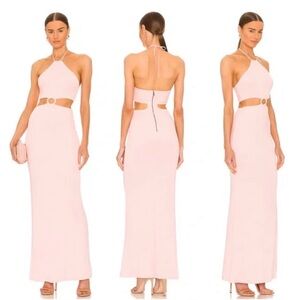 NWT Alice & Olivia Pink Halter Maxi Dress size 2